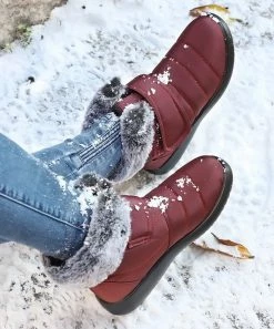 Promo 🤩 RXFSP Red Faux Fur-Cuff Snow Boot - 👩 Women 🌟 -RXFSP-shop zu100062729 alt 3 tm1633453841