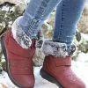 Promo 🤩 RXFSP Red Faux Fur-Cuff Snow Boot - 👩 Women 🌟 -RXFSP-shop zu100062729 main tm1633453841