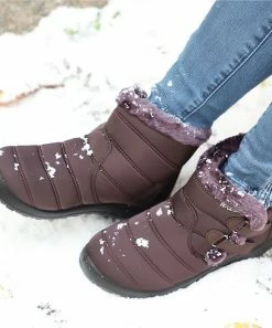 Coupon ✨ RXFSP Coffee Strappy Snow Boot - 👩 Women 🤩