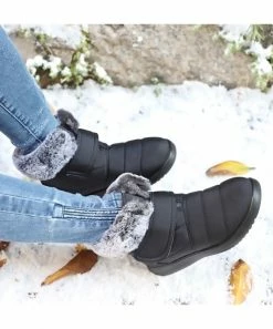 Hot Sale 😉 RXFSP Black Faux Fur-Cuff Snow Boot - 👩 Women 💯 -RXFSP-shop zu100062952 alt 2 tm1633453841