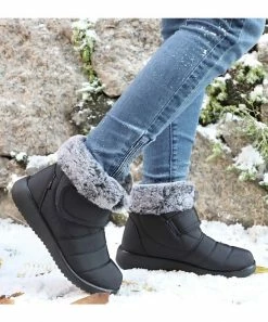 Hot Sale 😉 RXFSP Black Faux Fur-Cuff Snow Boot - 👩 Women 💯 -RXFSP-shop zu100062952 alt 3 tm1633453841