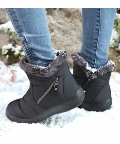 Deals 👏 RXFSP Black Side-Zip Snow Boot - 👩 Women 🔔 -RXFSP-shop zu100062962 alt 2 tm1633352080