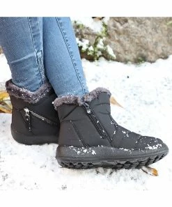 Deals 👏 RXFSP Black Side-Zip Snow Boot - 👩 Women 🔔 -RXFSP-shop zu100062962 alt 3 tm1633352080