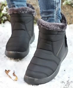 Deals 👏 RXFSP Black Side-Zip Snow Boot - 👩 Women 🔔 -RXFSP-shop zu100062962 alt 4 tm1633352080