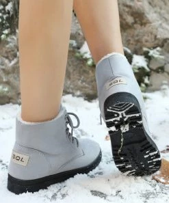 New 👍 RXFSP Gray Faux Fur-Lined Boot - 👩 Women 🎉 -RXFSP-shop zu100068254 alt 2 tm1633453841