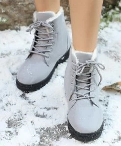 New 👍 RXFSP Gray Faux Fur-Lined Boot - 👩 Women 🎉 -RXFSP-shop zu100068254 alt 4 tm1633453841