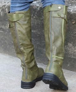 Best deal ✔️ RXFSP Green Buckle-Strap Accent Boot - 👩 Women 😉 -RXFSP-shop zu100928344 alt 3 tm1635536276