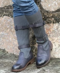 Wholesale 🔥 RXFSP Gray Double-Strap Knit-Shaft Boot - 👩 Women 🔔