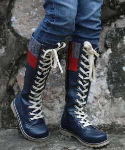 Brand new 🥰 RXFSP Navy Contrast-Trim Lace-Accent Boot - 👩 Women 😍