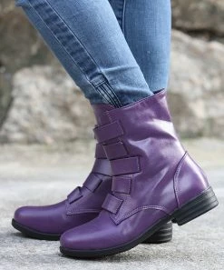 Coupon 🎉 RXFSP Purple Strap-Accent Martin Boot - 👩 Women 🔔 -RXFSP-shop zu101128389 alt 1 tm1636032605