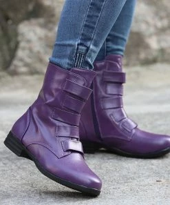 Coupon 🎉 RXFSP Purple Strap-Accent Martin Boot - 👩 Women 🔔 -RXFSP-shop zu101128389 alt 4 tm1636032605