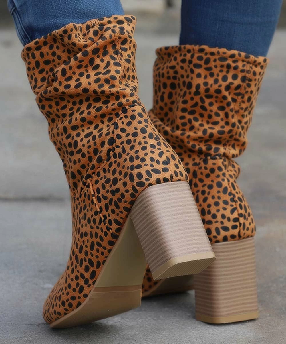 Cheapest ✔️ RXFSP Brown Leopard Suede Boot - 👩 Women 😉 5 Cheapest ✔️ RXFSP Brown Leopard Suede Boot - 👩 Women 😉 - Image 3