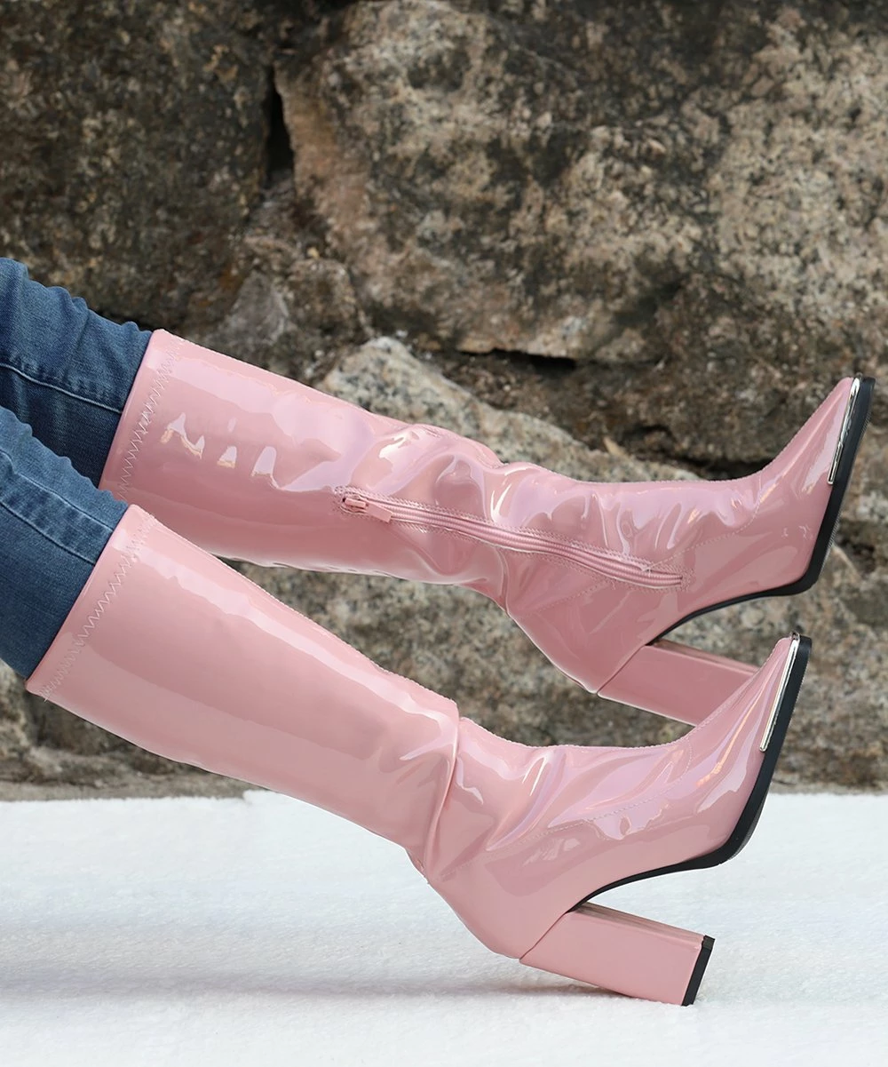Promo ๐คฉ RXFSP Pink Zip-Detail Square-Toe Boot - ๐ฉ Women ๐ 7 Promo ๐คฉ RXFSP Pink Zip-Detail Square-Toe Boot - ๐ฉ Women ๐ - Image 5