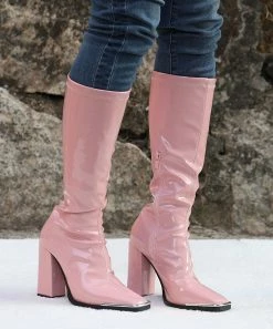Promo 🤩 RXFSP Pink Zip-Detail Square-Toe Boot - 👩 Women 👍
