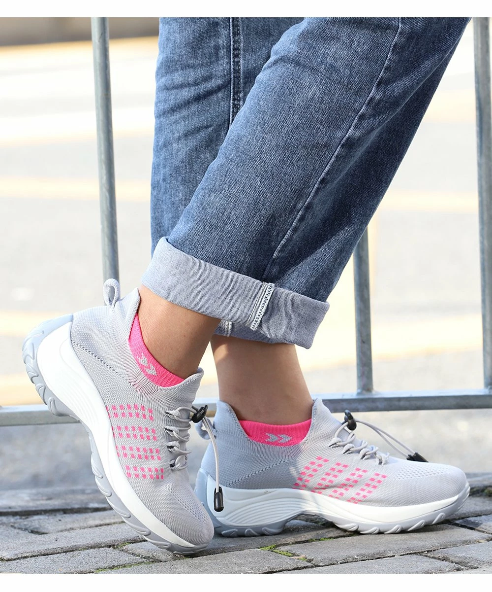 Buy ๐ฏ RXFSP Gray & Pink Knit-Cuff ๐ Sneaker - ๐ฉ Women ๐ 4 Buy ๐ฏ RXFSP Gray & Pink Knit-Cuff ๐ Sneaker - ๐ฉ Women ๐ - Image 2