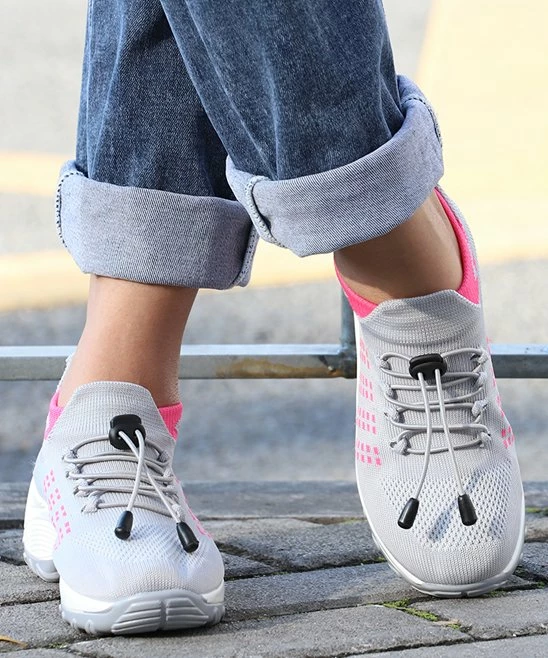 Buy ๐ฏ RXFSP Gray & Pink Knit-Cuff ๐ Sneaker - ๐ฉ Women ๐ 5 Buy ๐ฏ RXFSP Gray & Pink Knit-Cuff ๐ Sneaker - ๐ฉ Women ๐ - Image 3