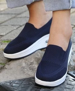 Promo 🎉 RXFSP Navy Blue Slip-On 👟 Sneaker - 👩 Women 🔥 -RXFSP-shop zu102541553 alt 2 tm1641325878