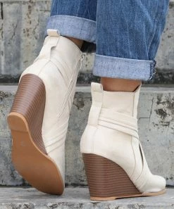 Best reviews of 👏 RXFSP Beige Suede Peep-Toe Wedge 🩴 Sandal - 👩 Women ⌛ -RXFSP-shop zu105025814 alt 2 tm1649878958