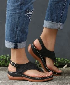 Cheapest ✔️ RXFSP Black Embossed 🩴 Sandal - 👩 Women ✔️ -RXFSP-shop zu105026592 alt 2 tm1649940300
