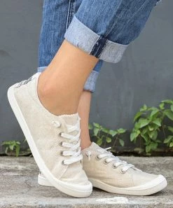 Best reviews of 🌟 RXFSP Beige Canvas Round-Toe 👟 Sneaker - 👩 Women 😀