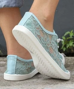 Coupon 🧨 RXFSP Blue Lace-Overlay 👟 Sneaker - 👩 Women ⌛ -RXFSP-shop zu105433795 alt 3 tm1650989748