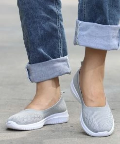 Top 10 👍 RXFSP Gray Wedge Slip-On 👟 Sneaker - 👩 Women ⌛ -RXFSP-shop zu105439540 alt 2 tm1650989748