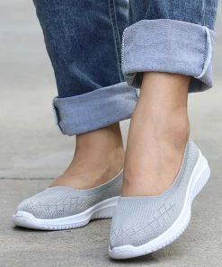 Top 10 👍 RXFSP Gray Wedge Slip-On 👟 Sneaker - 👩 Women ⌛ -RXFSP-shop zu105439540 alt 4 tm1650989748