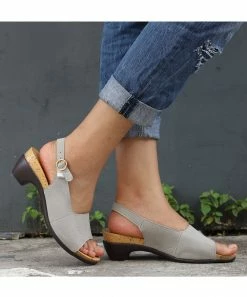 Flash Sale 💯 RXFSP Gray Slingback 🩴 Sandal - 👩 Women 🌟 -RXFSP-shop zu105749192 alt 3 tm1652273639