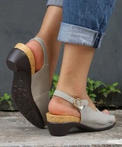 Flash Sale 💯 RXFSP Gray Slingback 🩴 Sandal - 👩 Women 🌟 -RXFSP-shop zu105749192 alt 4 tm1652273639