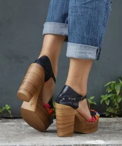 Best Pirce 😀 RXFSP Blue Stacked-Heel D'Orsay Pump - 👩 Women 😉 -RXFSP-shop zu105749297 alt 2 tm1652383840