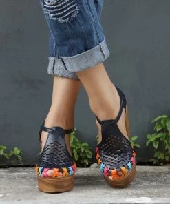 Best Pirce 😀 RXFSP Blue Stacked-Heel D'Orsay Pump - 👩 Women 😉 -RXFSP-shop zu105749297 alt 4 tm1652383840