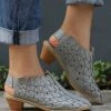 Buy ⌛ RXFSP Gray Cross-Knit Closed-Toe 🩴 Sandal - 👩 Women 🔥 -RXFSP-shop zu105749302 main tm1652273639