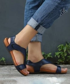 Promo 🥰 RXFSP Navy T-Strap 🩴 Sandal - 👩 Women 💯 -RXFSP-shop zu105759222 alt 3 tm1652273639