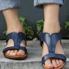 Promo 🥰 RXFSP Navy T-Strap 🩴 Sandal - 👩 Women 💯