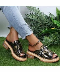 Buy 🔔 RXFSP Black Stud-Accent Perforated Slide - 👩 Women ⌛ -RXFSP-shop zu105828522 alt 2 tm1652876590