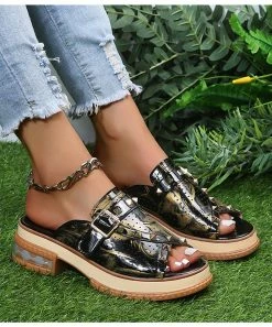 Buy 🔔 RXFSP Black Stud-Accent Perforated Slide - 👩 Women ⌛ -RXFSP-shop zu105828522 alt 3 tm1652876590