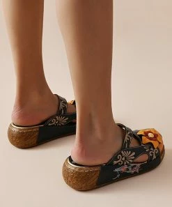 Wholesale 😍 RXFSP Yellow & Green Floral Mule - 👩 Women 🤩 -RXFSP-shop zu105838919 alt 4 tm1652447346