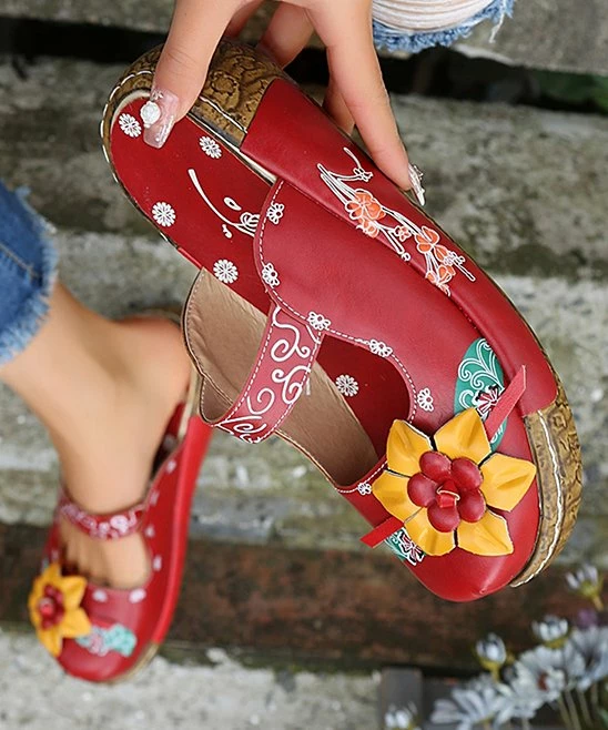 Best deal ๐ RXFSP Red & Yellow Floral Mule - ๐ฉ Women โ 4 Best deal ๐ RXFSP Red & Yellow Floral Mule - ๐ฉ Women โ - Image 2
