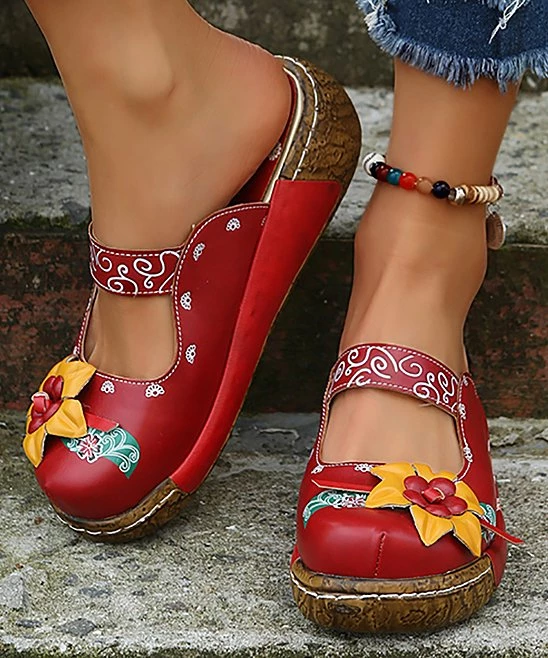 Best deal ๐ RXFSP Red & Yellow Floral Mule - ๐ฉ Women โ 7 Best deal ๐ RXFSP Red & Yellow Floral Mule - ๐ฉ Women โ - Image 5