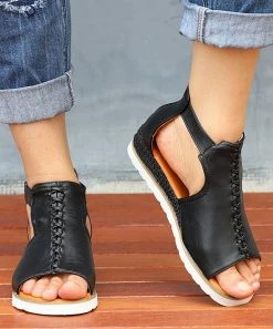 Outlet ๐ RXFSP Black Lace-Up Wedge ๐ฉด Sandal - ๐ฉ Women โ๏ธ 9 Outlet ๐ RXFSP Black Lace-Up Wedge ๐ฉด Sandal - ๐ฉ Women โ๏ธ -RXFSP-shop zu106180309 alt 2 tm1653569212