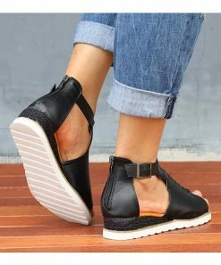 Outlet ๐ RXFSP Black Lace-Up Wedge ๐ฉด Sandal - ๐ฉ Women โ๏ธ 11 Outlet ๐ RXFSP Black Lace-Up Wedge ๐ฉด Sandal - ๐ฉ Women โ๏ธ -RXFSP-shop zu106180309 alt 4 tm1653569212