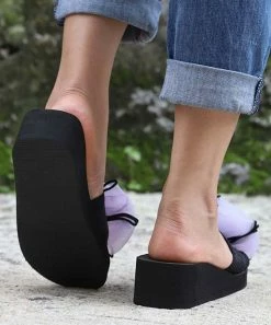 Buy 🎁 RXFSP Purple Bow-Accent Wedge Slide - 👩 Women ❤️ -RXFSP-shop zu106363867 alt 4 tm1654713353