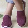 Wholesale 👍 RXFSP Wine Red & White Slip-On 👟 Sneaker - 👩 Women ✔️ -RXFSP-shop zu106731281 main tm1655407767