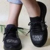 Best deal 😉 RXFSP Black Rhinestone-Accent Lace-Up 👟 Sneaker - 👩 Women 🥰