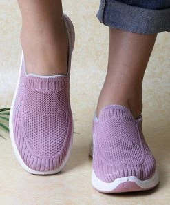 Top 10 👏 RXFSP Pink & White Slip-On 👟 Sneaker - 👩 Women 🧨 -RXFSP-shop zu106731409 alt 4 tm1655407767