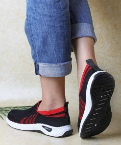 Best reviews of 🥰 RXFSP Black & Red Slip-On 👟 Sneaker - 👩 Women ❤️ -RXFSP-shop zu106735156 alt 3 tm1655407767