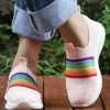 New 🎉 RXFSP Pink Rainbow Stripe Sock 👟 Sneaker - 👩 Women ❤️ -RXFSP-shop zu107472671 main tm1658427036