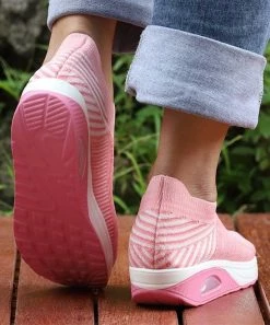 Cheap ⭐ RXFSP Pink Marled Sock 👟 Sneaker - 👩 Women 👏 -RXFSP-shop zu107472689 alt 4 tm1658427036