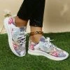 Top 10 💯 RXFSP Gray & Pink Floral 👟 Sneaker - 👩 Women 💯