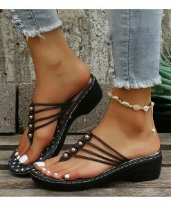 Outlet 🎉 RXFSP Brown Strappy Wedge 🩴 Sandal - 👩 Women 😀 -RXFSP-shop zu107884952 alt 2 tm1659379174
